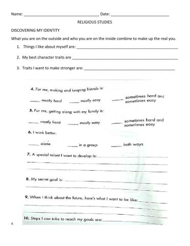 Discovering My Identity