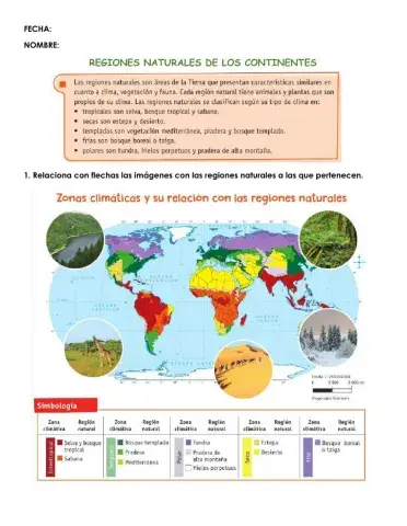 Regiones naturales de los continentes