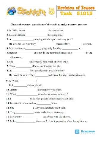 Spotlight 5 Task 51015