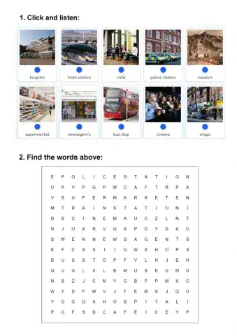 Around the town (vocabulary)