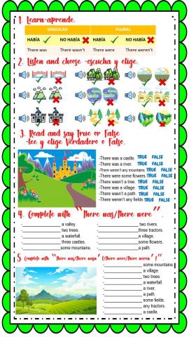 Landscapes (there was-there were)