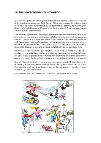 En las vacaciones de invierno