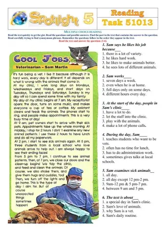 Spotlight 5 Task 51013