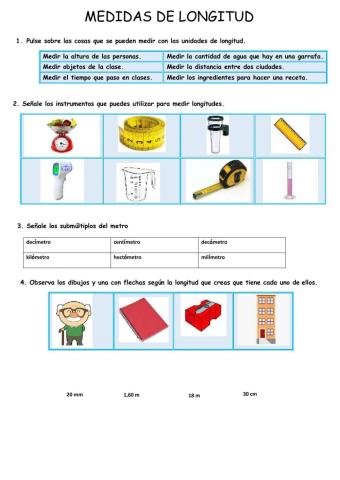Medidas de Longitud: Submúltiplos del metro