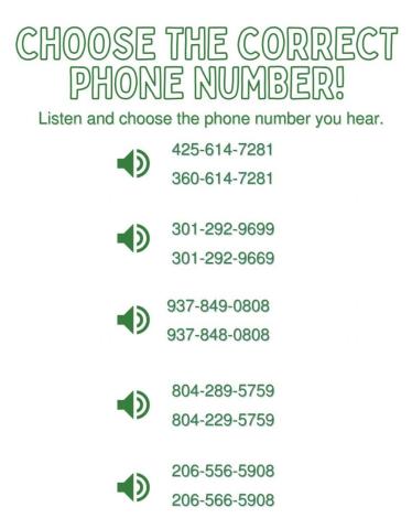 Select Correct Phone Number