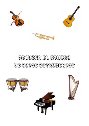 Adivina el nombre de los instrumentos
