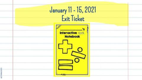 Jan 11-15 Exit Ticket Divider