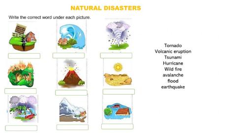 Natural disasters vocabulary