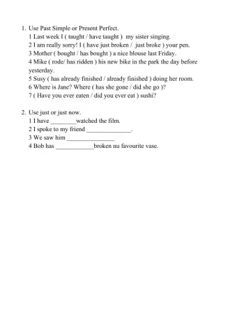 Present Perfect vs Past Simple