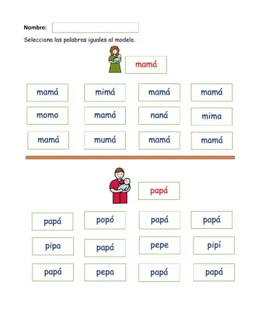 Lectura global de palabras