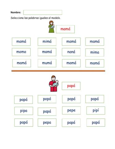 Lectura global de palabras