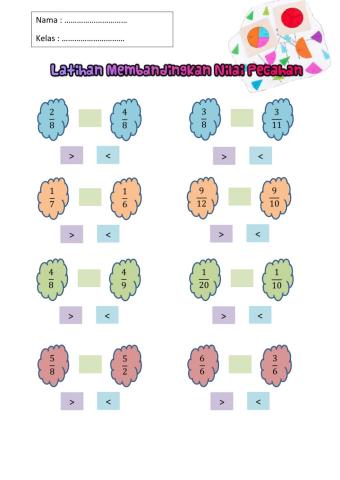 Membandingkan Nilai Pecahan (2)