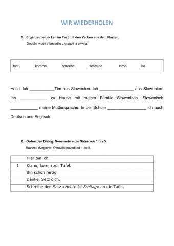 Wiederholung - schule