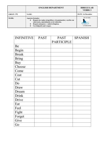Irregular verbs (40)