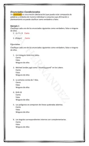 Enunciados Condicionales 1