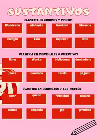 Clasificación de sustantivos