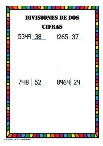 Divisiones entre dos cifras