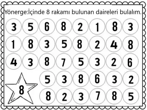 8 rakamını bul
