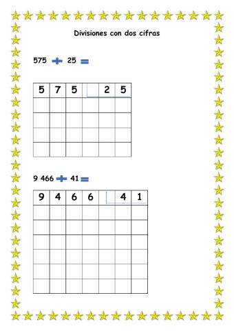 Divisiones con 2 cifras