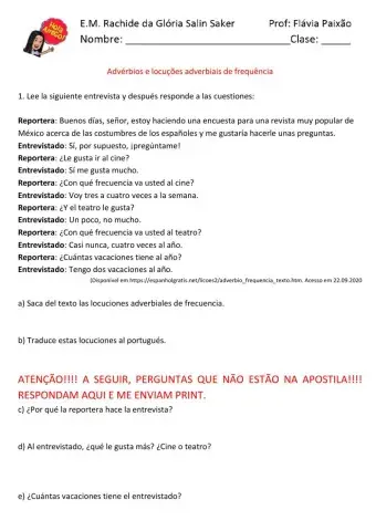 Los adverbios de frecuencia