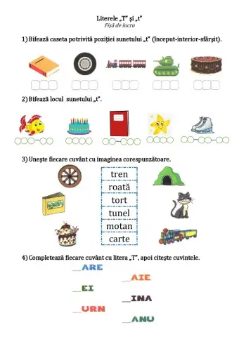 Sunetul „t”. Literele „T”  „t”