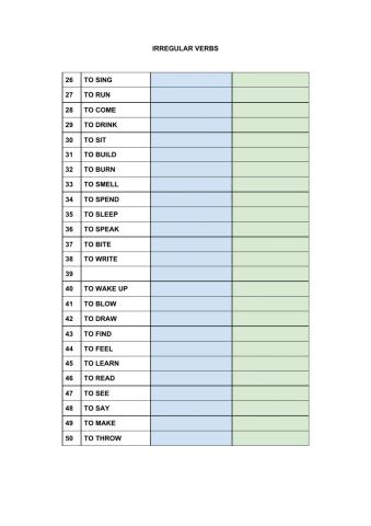 Verbos Irregulares pag 2