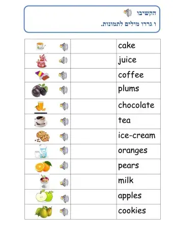Food. My First English Adventure p.76