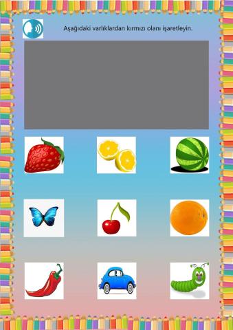 Okul Öncesi Kırmızı Çalışma Videolu
