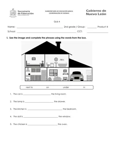 December Quiz - Places of the Community - 2nd Grade