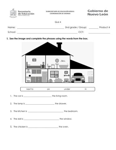 December Quiz - Places of the Community - 2nd Grade