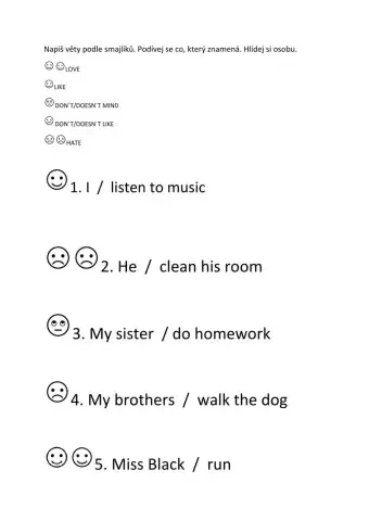 Hobbies - love, like, hate + ing