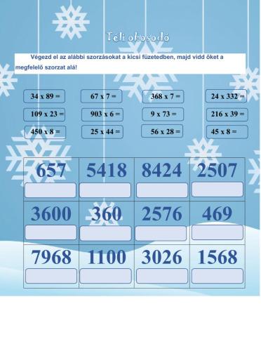 Többjegyű számok szorzása kétjegyűvel