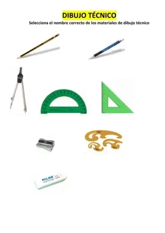 Materiales básicos de dibujo técnico