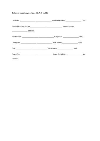 Past simple Passive voice