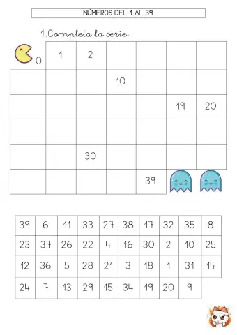 Números del 1 al 39