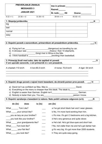 Preverjanje znanja M3