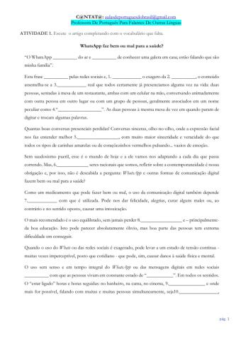 WhatsApp faz bem ou mal para a saúde?