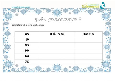 Descomposición de números
