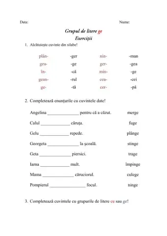 Grupul de litere ge
