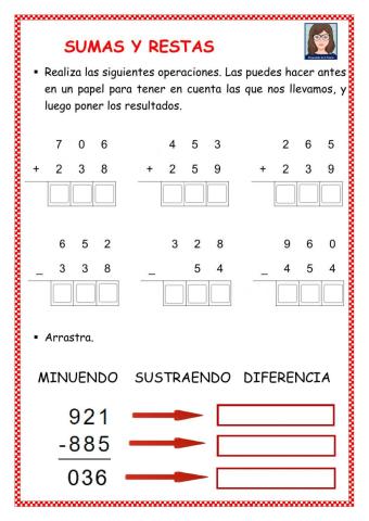 MATE 2º Sumas y restas.