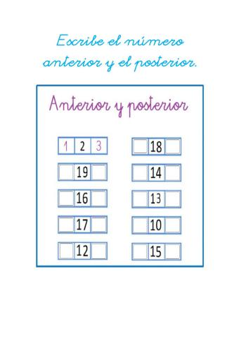 Anterior y posterior