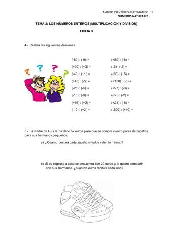 Números enteros multiplicación y división 2