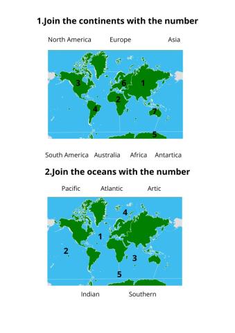 Continents and Oceans