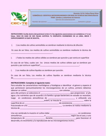 Siembra y aislamiento de bacterias