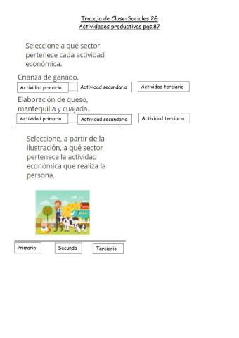 Actividades productivas 2G