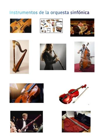 Los instrumentos de la orquesta sinfónica