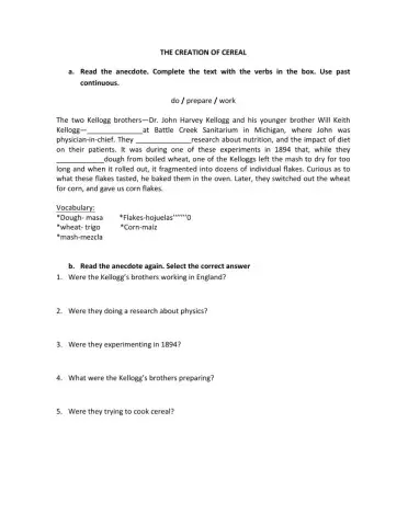 The Invention of Cereal