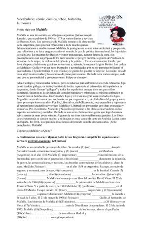 Mafalda Tiempo preterito