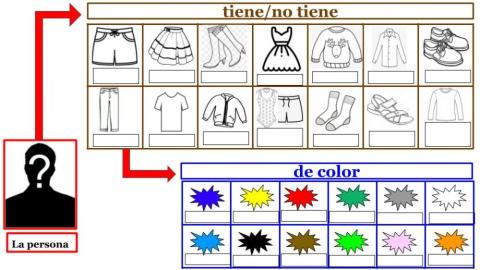 pre-organizador para crear descripciones de la ropa de una persona