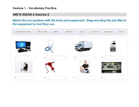 Occupation, Equipment, Tool - Match